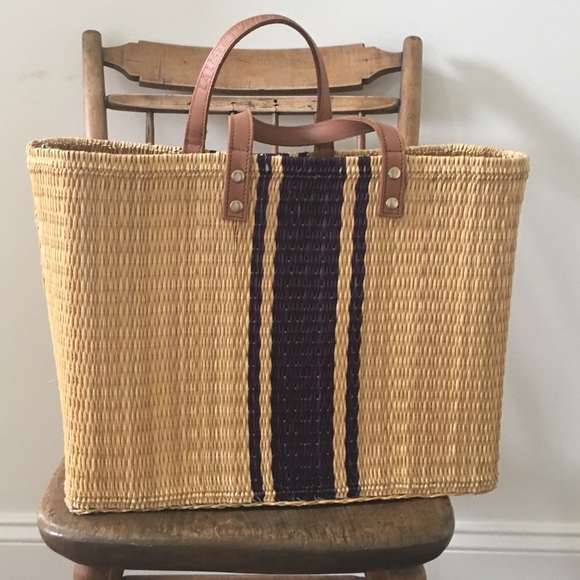 woven tote bags with leather handles